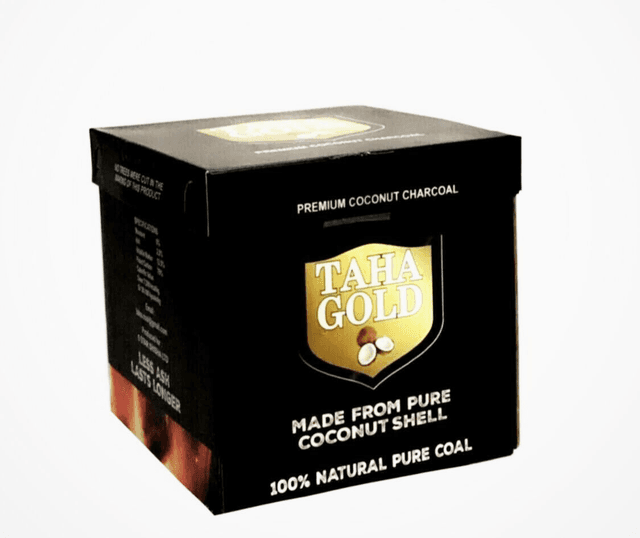 Taha Gold Coconut Charcoal 36 pieces 30x30x25mm cube