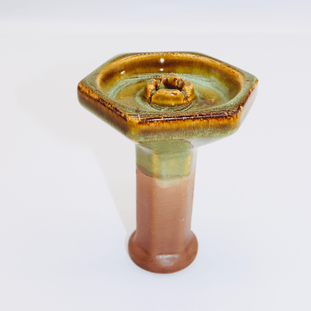 Hexagonal Glazed Shisha Bowl – Unique Handcrafted Design