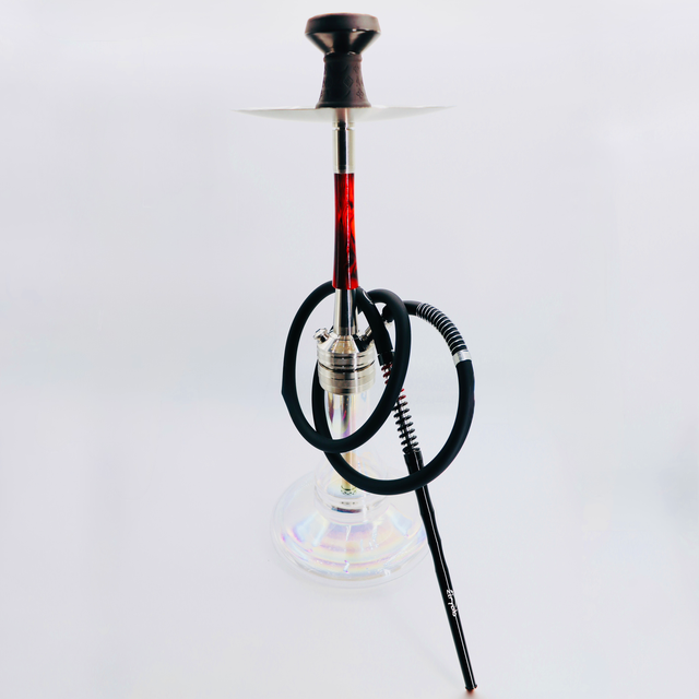 ZIRYAB HOOKAH SHISHA PIPE ♦️– RED TRANSPARENT EDITION.