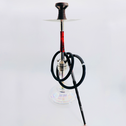 ZIRYAB HOOKAH SHISHA PIPE ♦️– RED TRANSPARENT EDITION.
